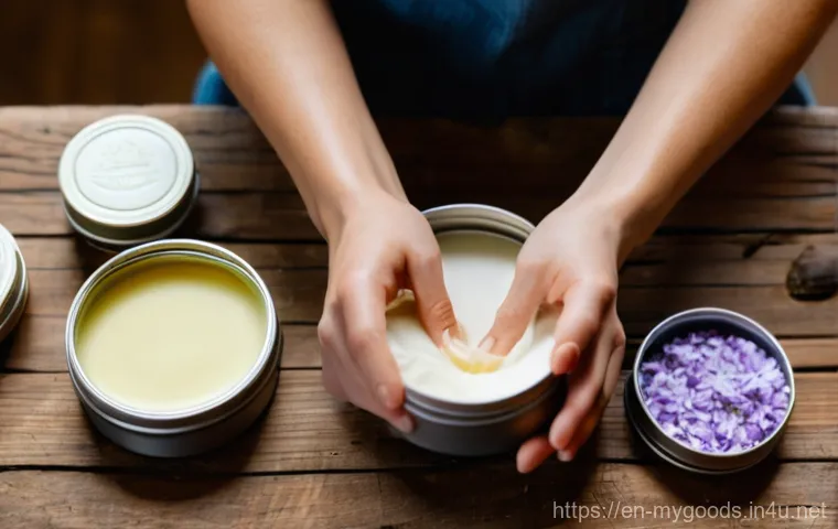 친환경 굿즈 제작 방법 - **Prompt:** A cozy, naturally lit kitchen corner or craft space, showcasing various upcycled glass j...