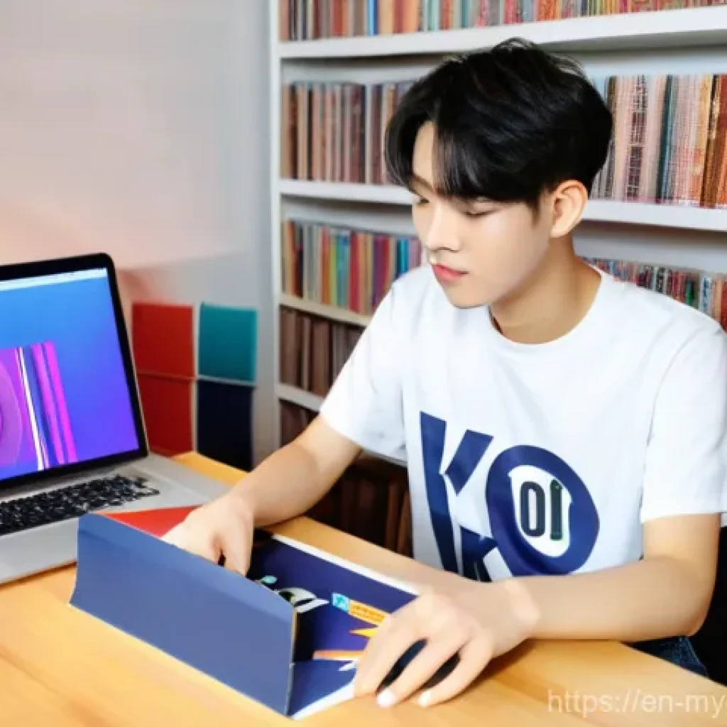 K POP 팬덤 굿즈 만들기 - **Image Prompt 1: Focused K-Pop Fan Crafting Custom Decals**
    A young adult, approximately 18-24 ...