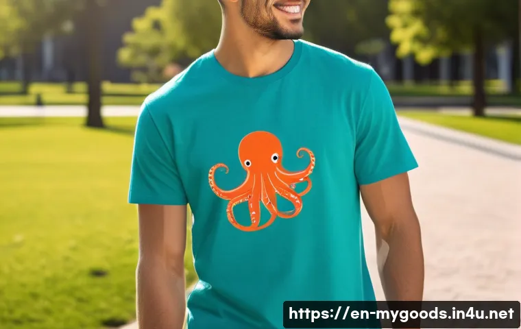 굿즈 제작 인쇄 방식 비교 - **Prompt for Screen Printing:**
    "A vibrant, eye-level shot of a young adult (wearing a casual t-...