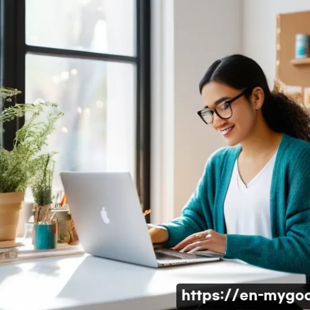 굿즈 판매 가능한 마켓플레이스 - A vibrant artist’s workspace featuring a young creative woman surrounded by handmade merchandise lik...